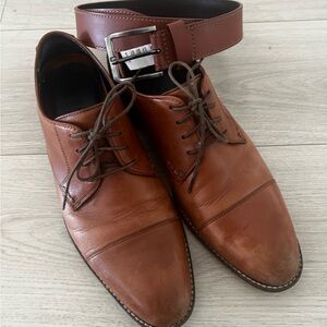 Cole Haan Tan Leather Oxfords with Belt